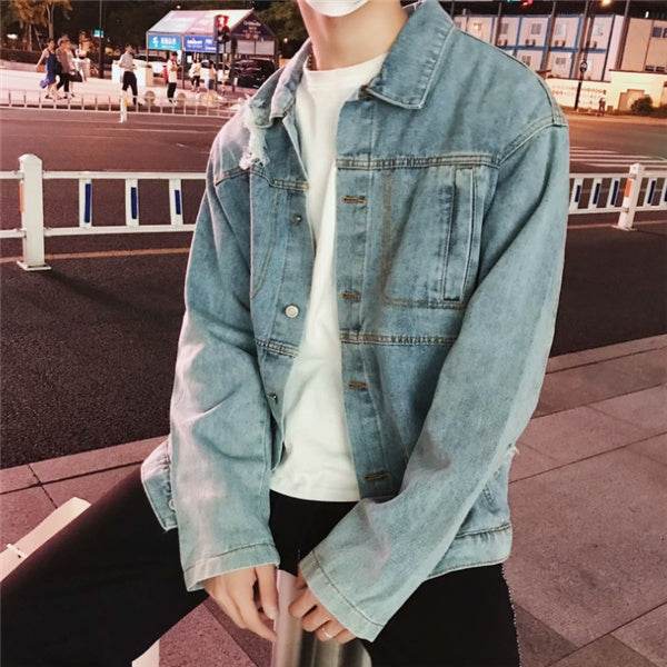 Embroidered denim jacket - Mubimart
