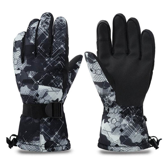 Warm Ski Gloves For Men And Women With Touch Screen Waterproof Riding In Winter - Mubimart