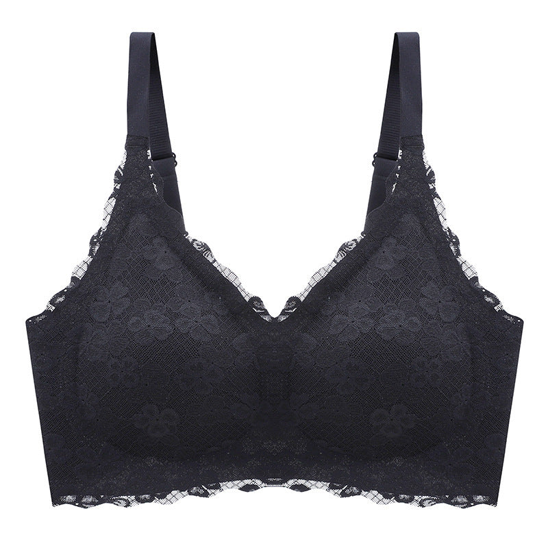 Non-Marking Beautiful Back Sports Plus Breast Plus Size Bra - Mubimart -  