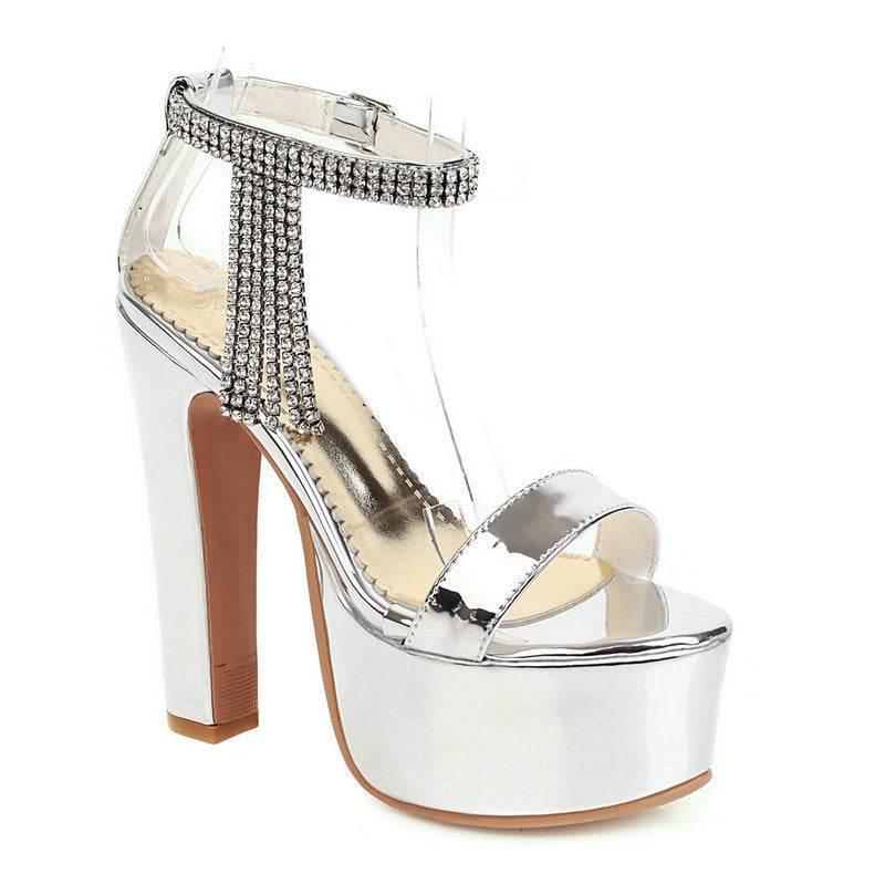 Block heel platform sandals - Mubimart