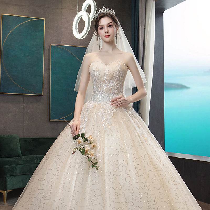 Going out Sasen light wedding dress - Mubimart