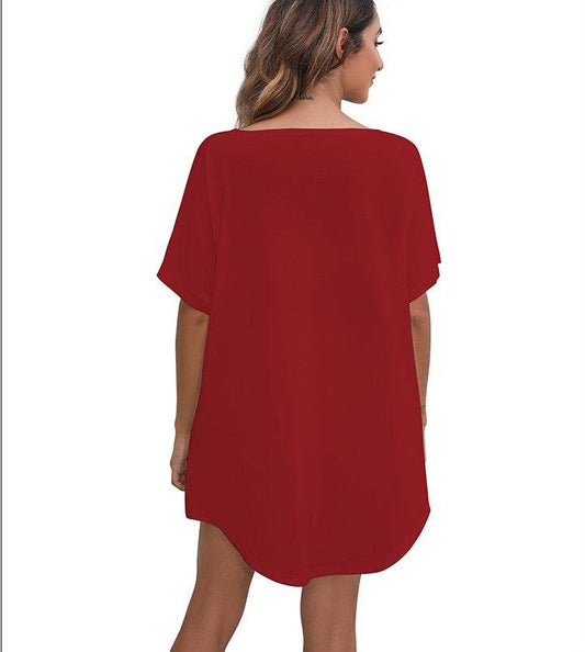 Women's Digital Printing Plus Size Casual Dress - Mubimart