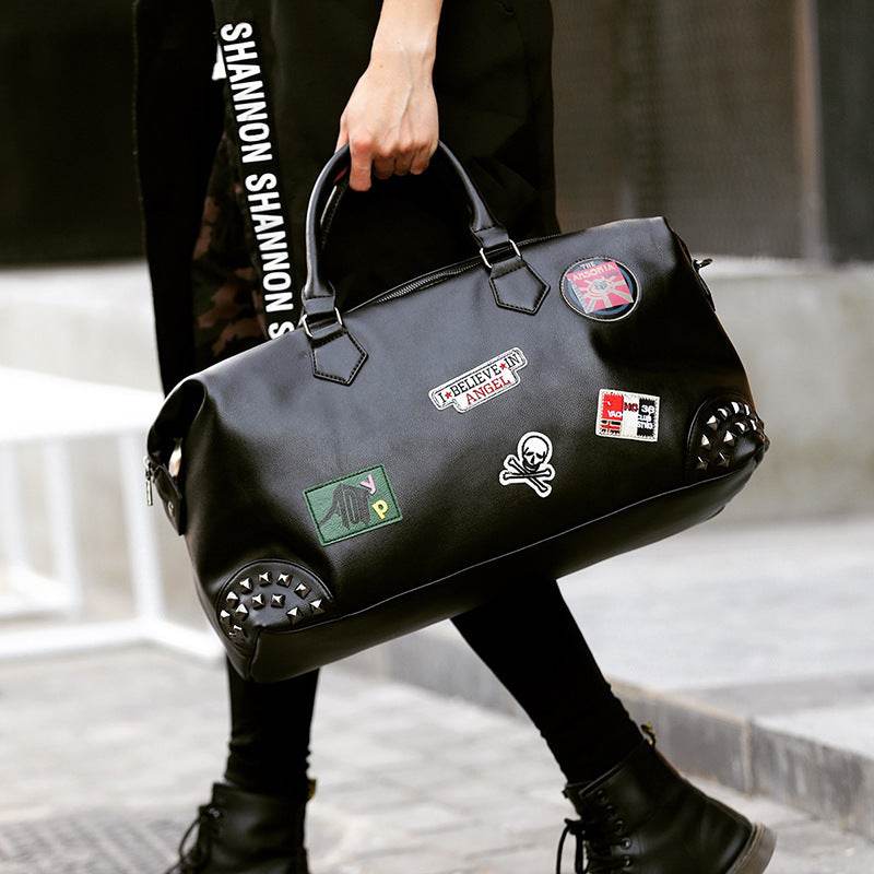 Leather gym bag - Mubimart