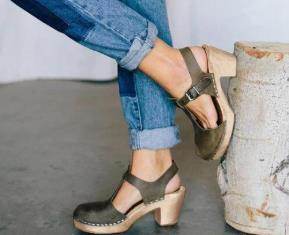 Block heel sandals women's shoes - Mubimart