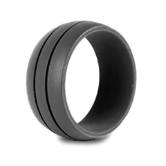 Wide double slot silicone ring