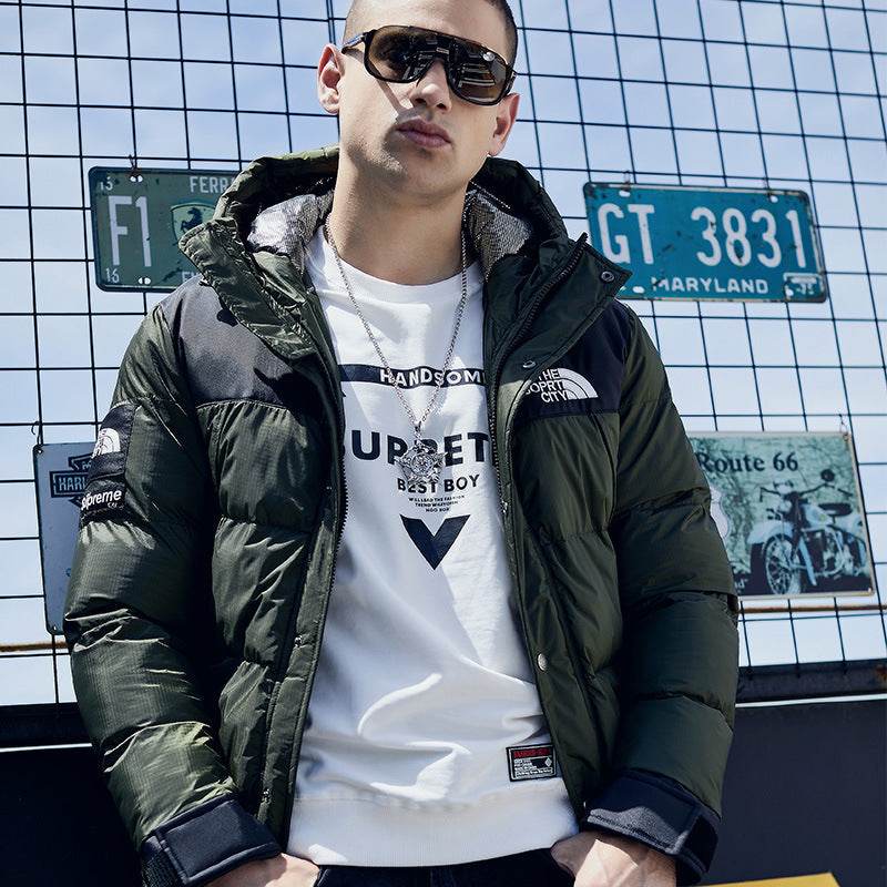 Loose Casual Thick Down Padded Jacket Men - Mubimart