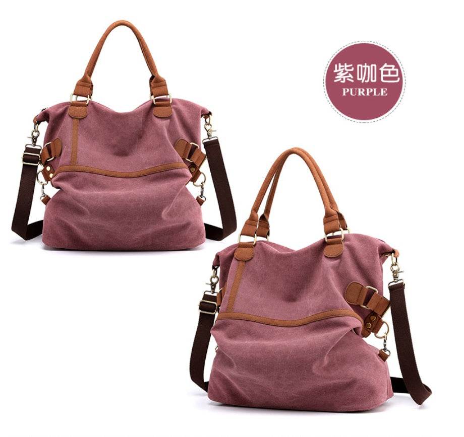 New Leisure Women Cotton Canvas Shoulder Bags High Quality Handbag Tote Shopping Bag High capacity Retro Canvas tote bag - Mubimart