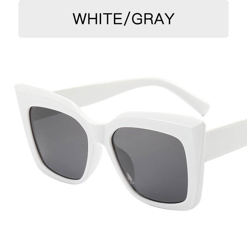 Women's Fashion Catwalk Large Frame Cat Eye Sunglasses - Mubimart
