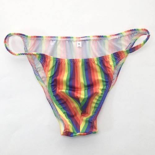 Narrow waist briefs, half-pack hip men's underwear, swimming material - Mubimart