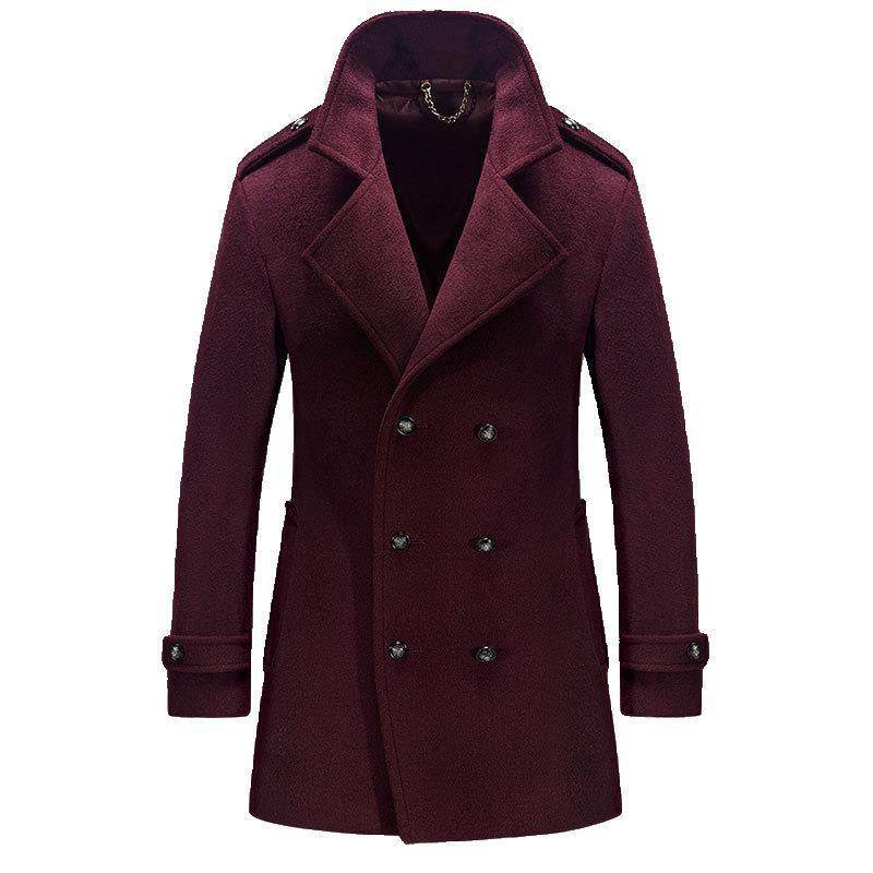 Casual wool coat jacket - Mubimart