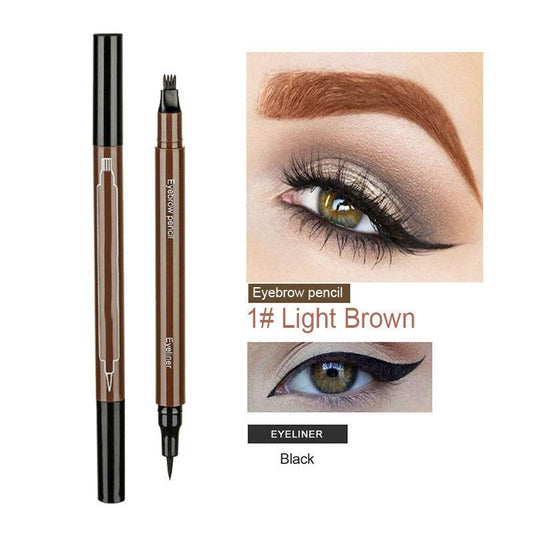 Double-tip eyebrow pencil eyeliner - Mubimart