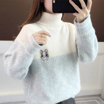Turtleneck ladies sweater - Mubimart