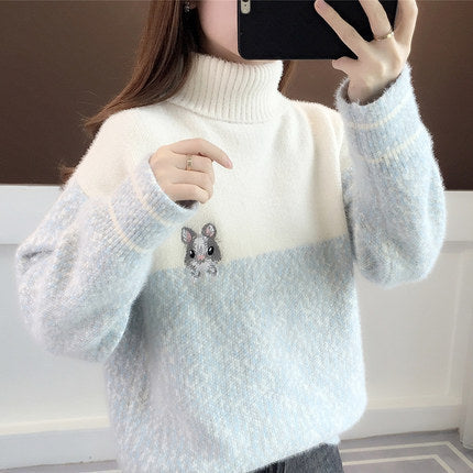 Turtleneck ladies sweater