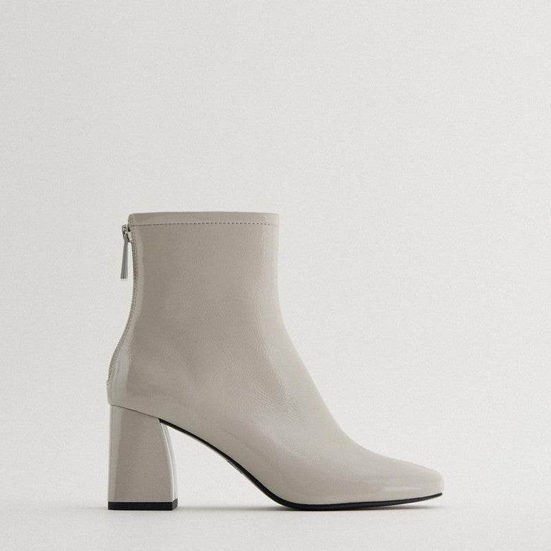 Thick heel square toe barefoot boots - Mubimart