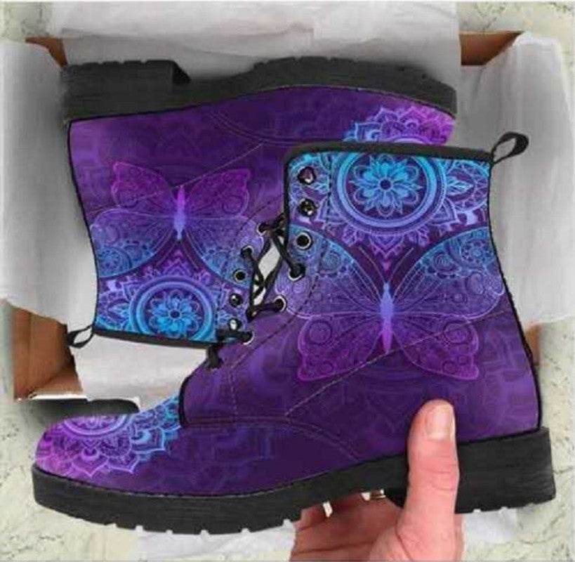 Printed high-top boots women - Mubimart