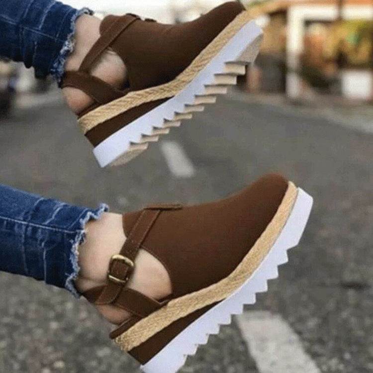 Plus size wedge sandals - Mubimart