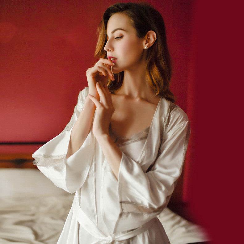 Long-sleeved nightgown - Mubimart