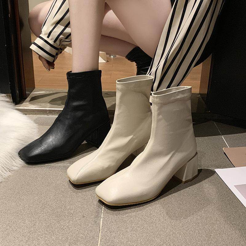 Square head booties - Mubimart