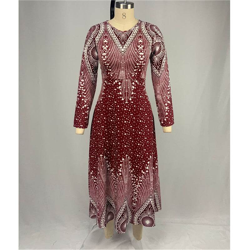 Long sleeve maxi dress - Mubimart