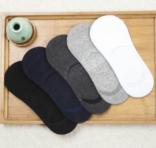 Low-back boat socks Thin section shallow mouth invisible socks spring and summer sports men's cotton socks - Mubimart