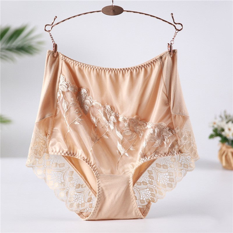 Embroidered modal high waist panties - Mubimart -  