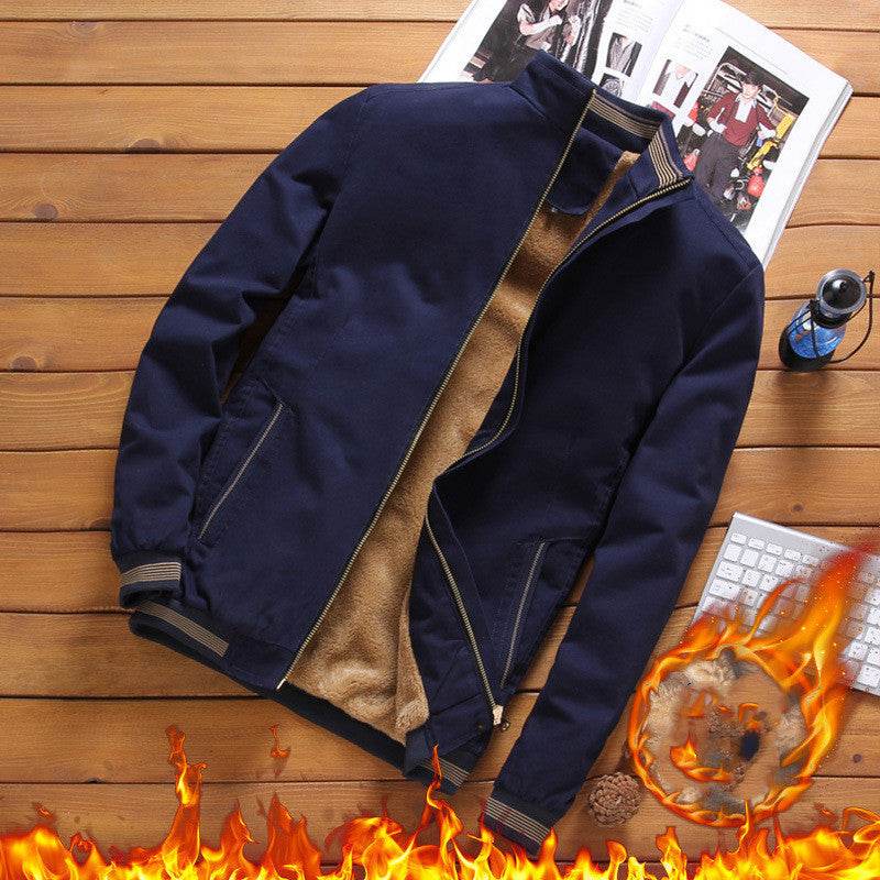 Men's plus fleece jacket - Mubimart