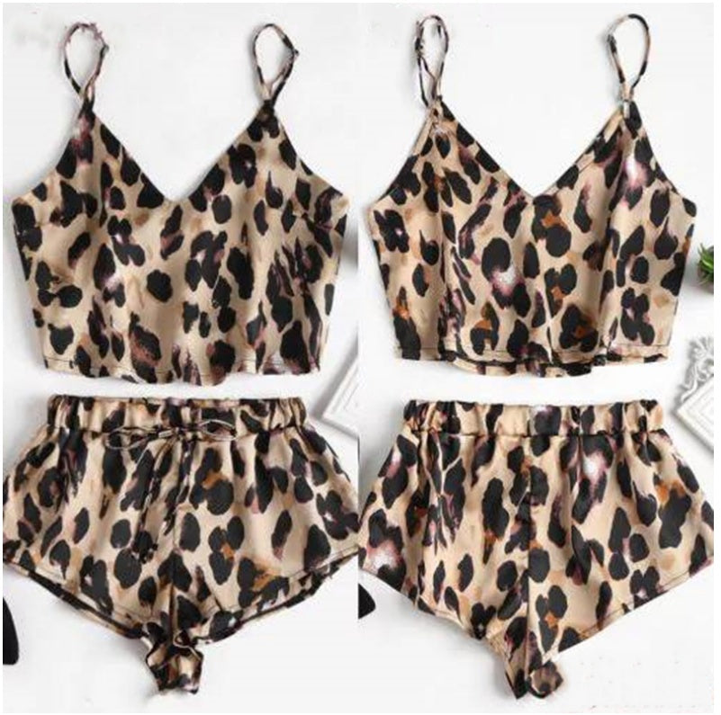 Leopard Pajama Set - Mubimart -  