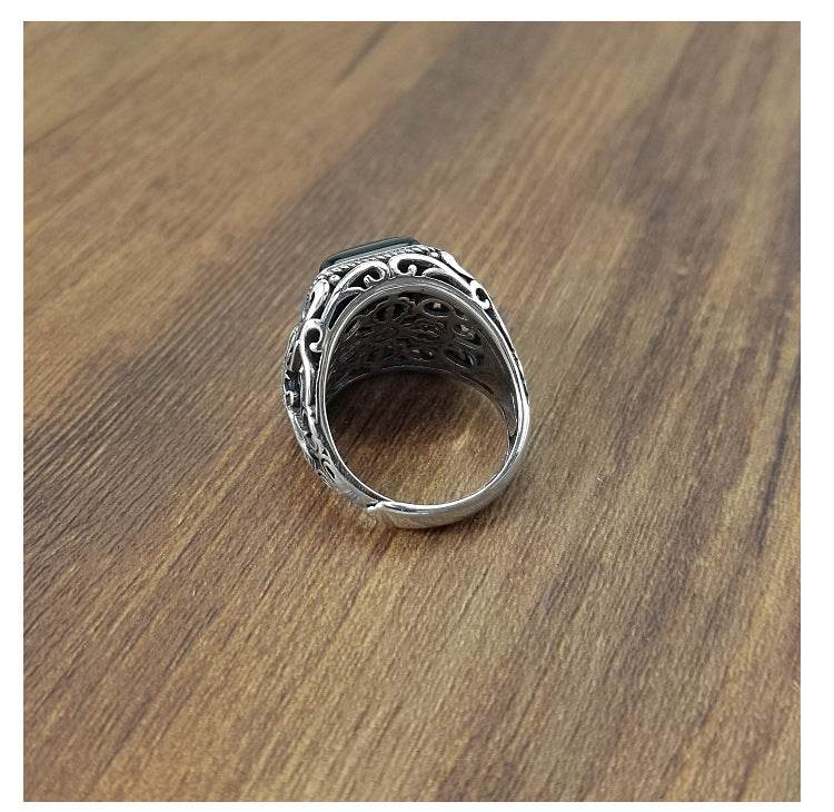 S925 sterling silver ring male ring - Mubimart