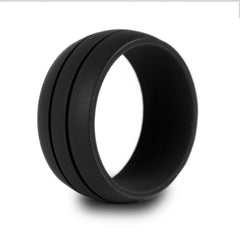 Wide double slot silicone ring