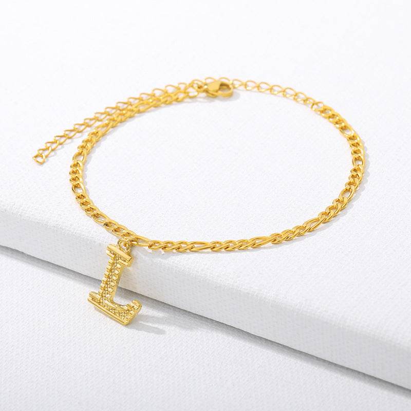 26 English alphabet anklets - Mubimart