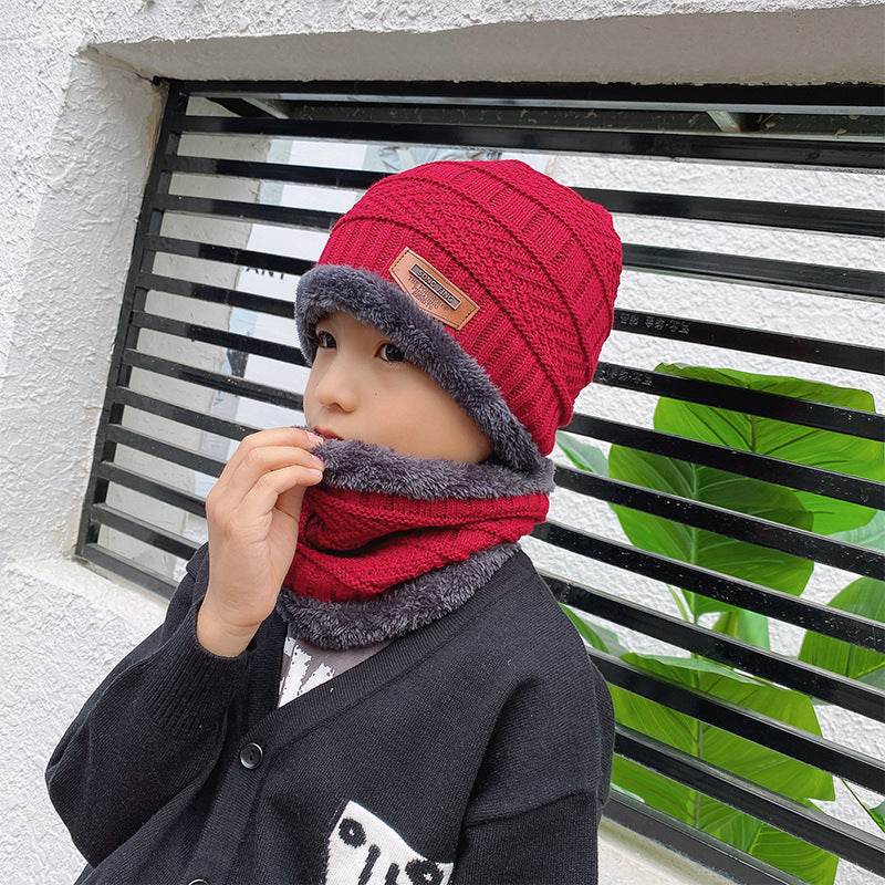 Winter Beanie Hat Scarf Set Warm Knit Hat Thick Fleece Lined Winter Hat Neck Warmer For Men Women - Mubimart