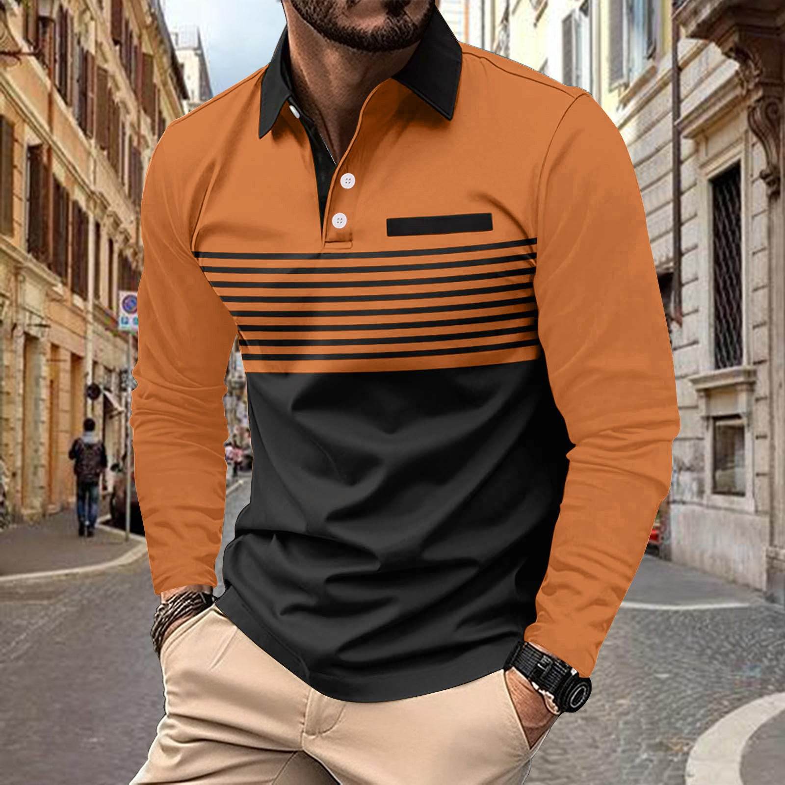 Polo Shirt Pocket Men's Sports Polo Shirt - Mubimart