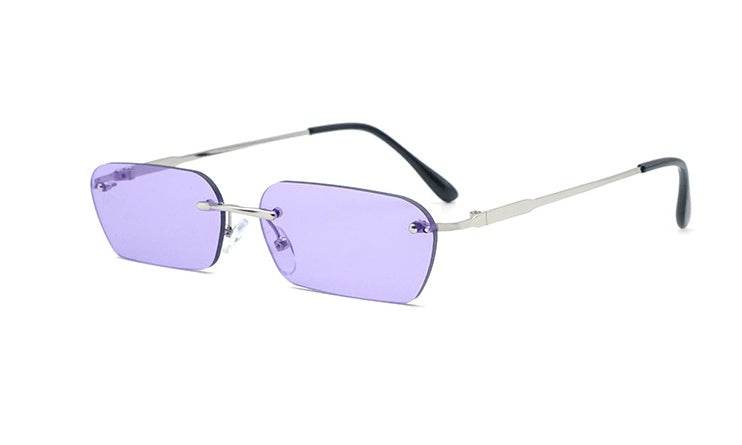 Rectangle Rimless Sunglasses - Mubimart