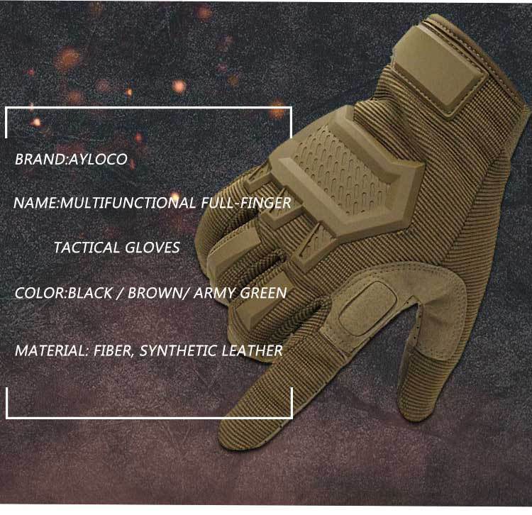 Touch Screen Tactical Gloves Men Army Sports Military Special Forces Full Finger Gloves Antiskid Motocycle Bicycle Gym Gloves - Mubimart