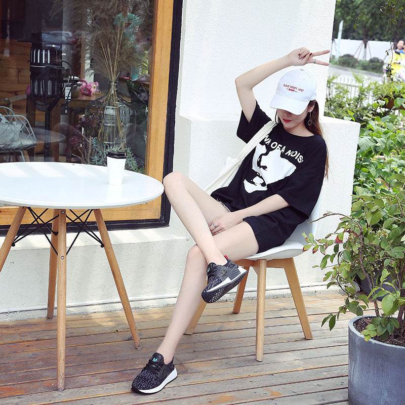 Sports casual shoes flat women shoes - Mubimart
