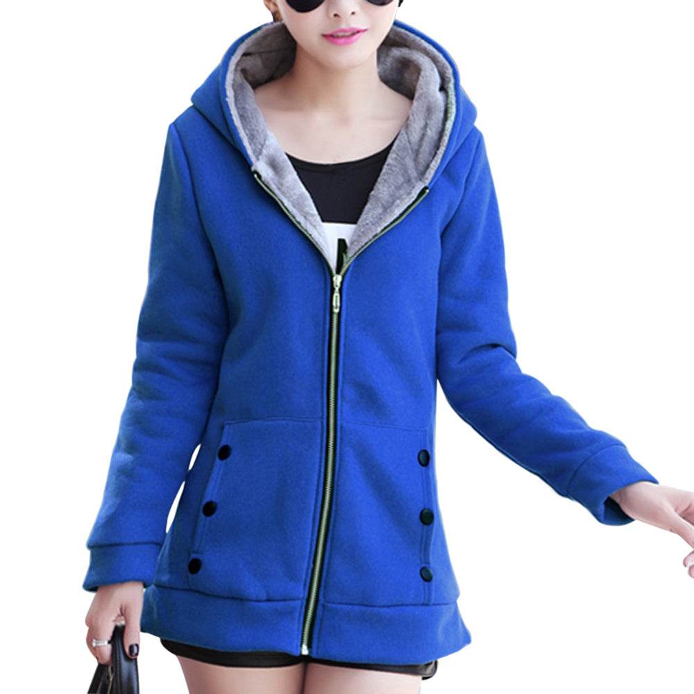 Mid-length plus size sweater coat - Mubimart