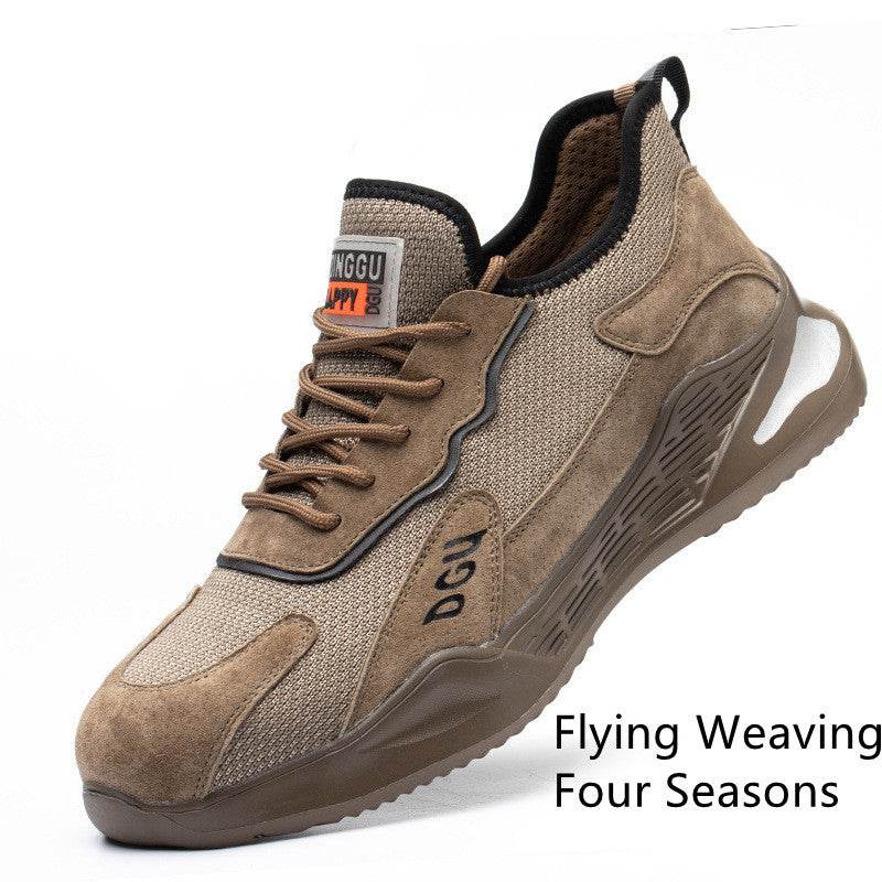 Men's Safety Shoes Anti-smashing And Anti-piercing Steel Toe - Mubimart