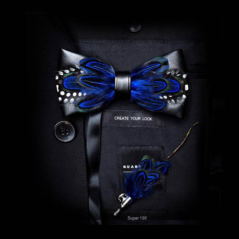 Feather bow tie - Mubimart