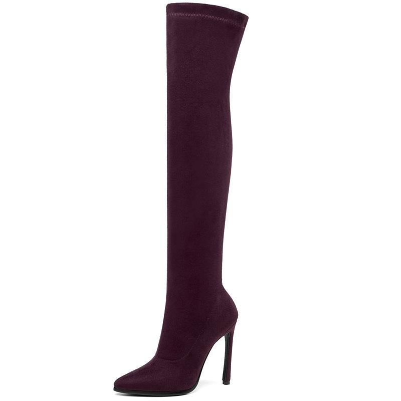 Stiletto high heel over the knee boots - Mubimart
