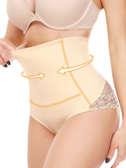 Bone Lace High Waist Women's Panties - Mubimart -  