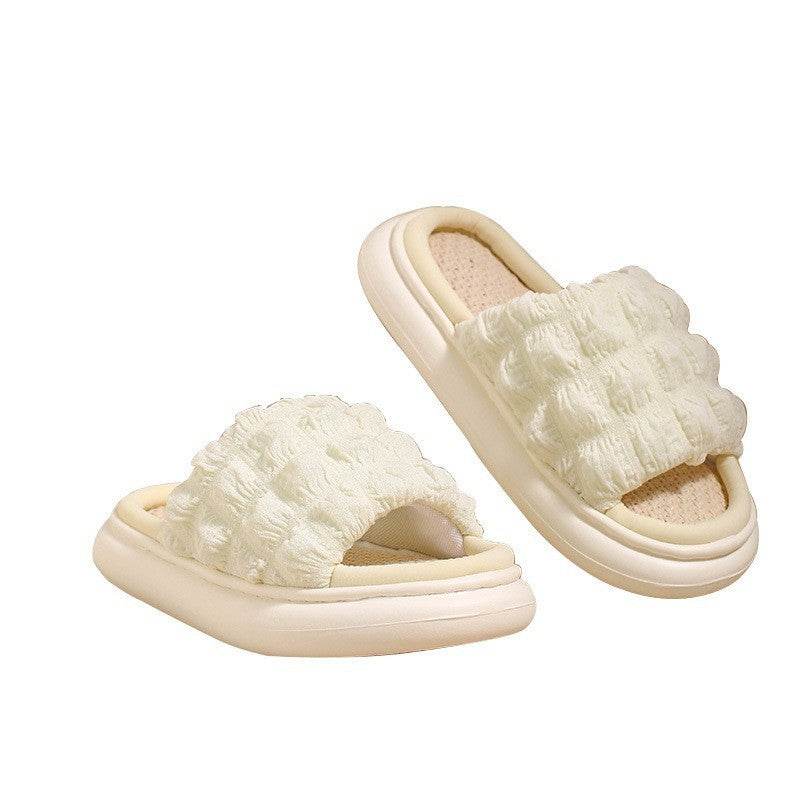 Women's Linen Slipper Indoor Household Cotton And Linen Non-slip - Mubimart