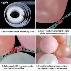 127pcs Pink Balloon Arch Garland Kit White Pink Gold Confetti Latex Balloons Baby Shower Wedding Birthday Party Decorations - Mubimart -  