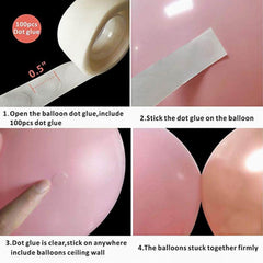 127pcs Pink Balloon Arch Garland Kit White Pink Gold Confetti Latex Balloons Baby Shower Wedding Birthday Party Decorations - Mubimart -  