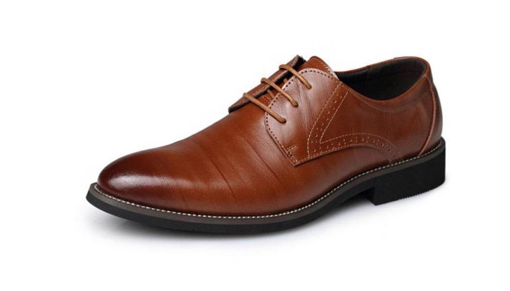 Men's leather shoes men's shoes dress business shoes large size men's shoes casual shoes - Mubimart