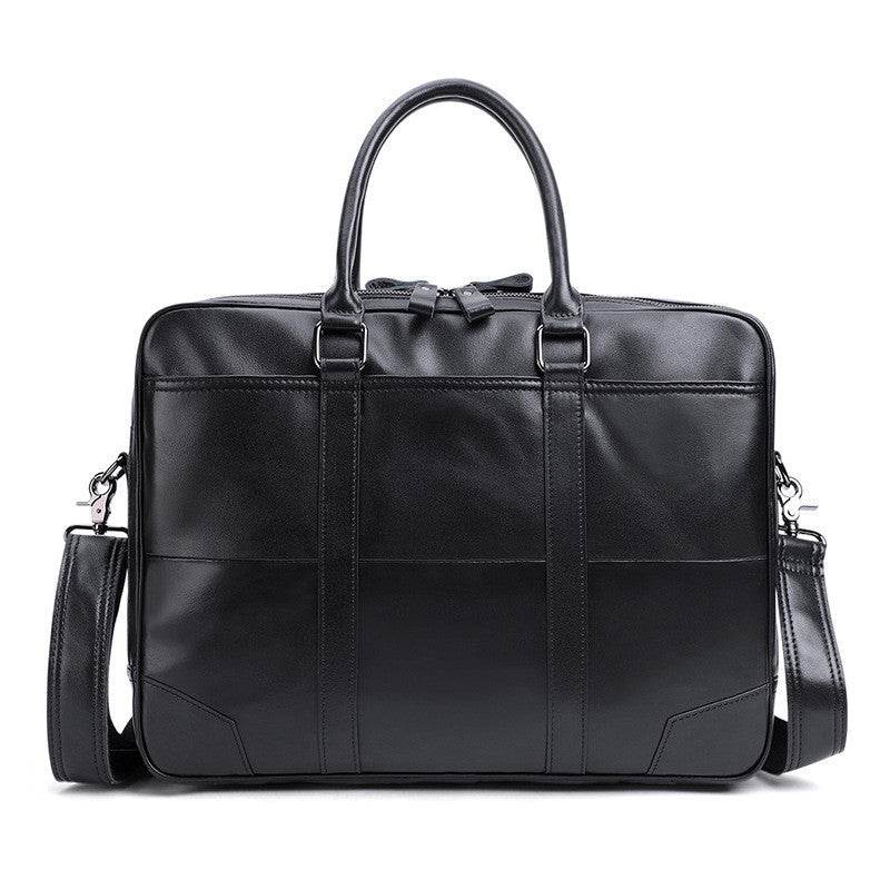 Leather Men's briefcase - Mubimart
