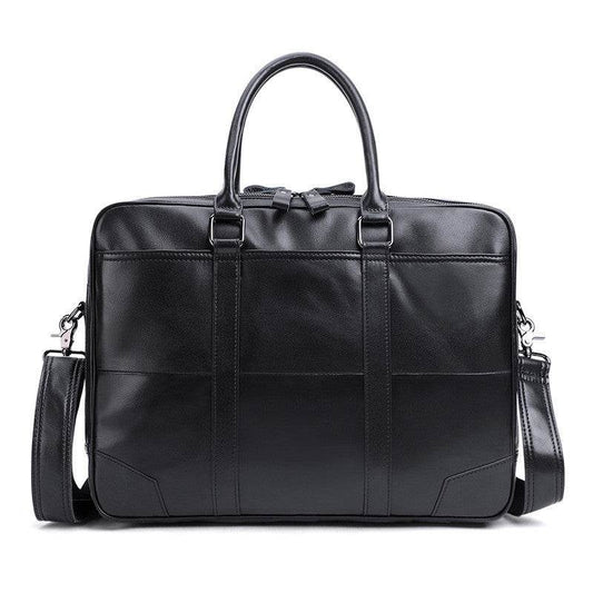 Leather Men's briefcase - Mubimart