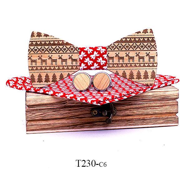 Elk wooden bow tie - Mubimart