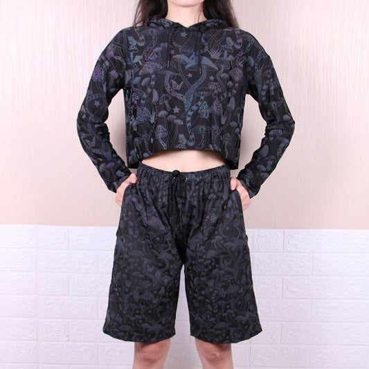New Mushroom Reflective Hoodies Women - Mubimart