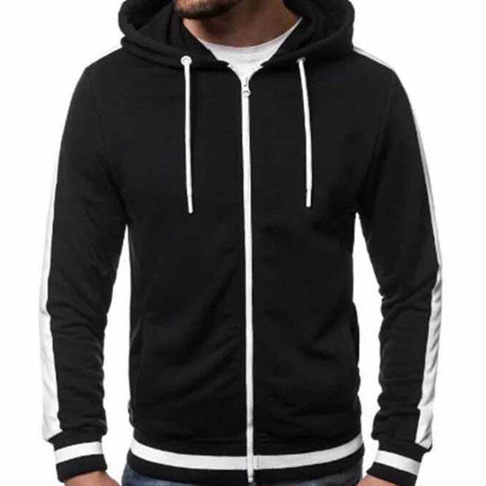 Zipper hooded cardigan - Mubimart