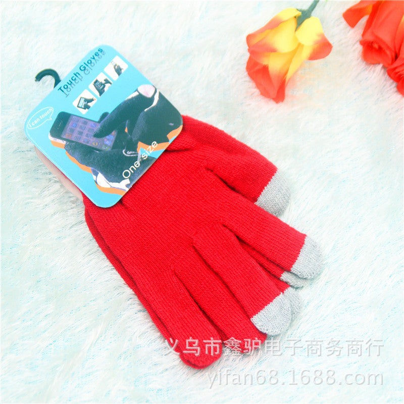 Touchscreen-Handschuhe, warme Touchscreen-Handschuhe aus Strickwolle, Winter-Touch-Handschuhe